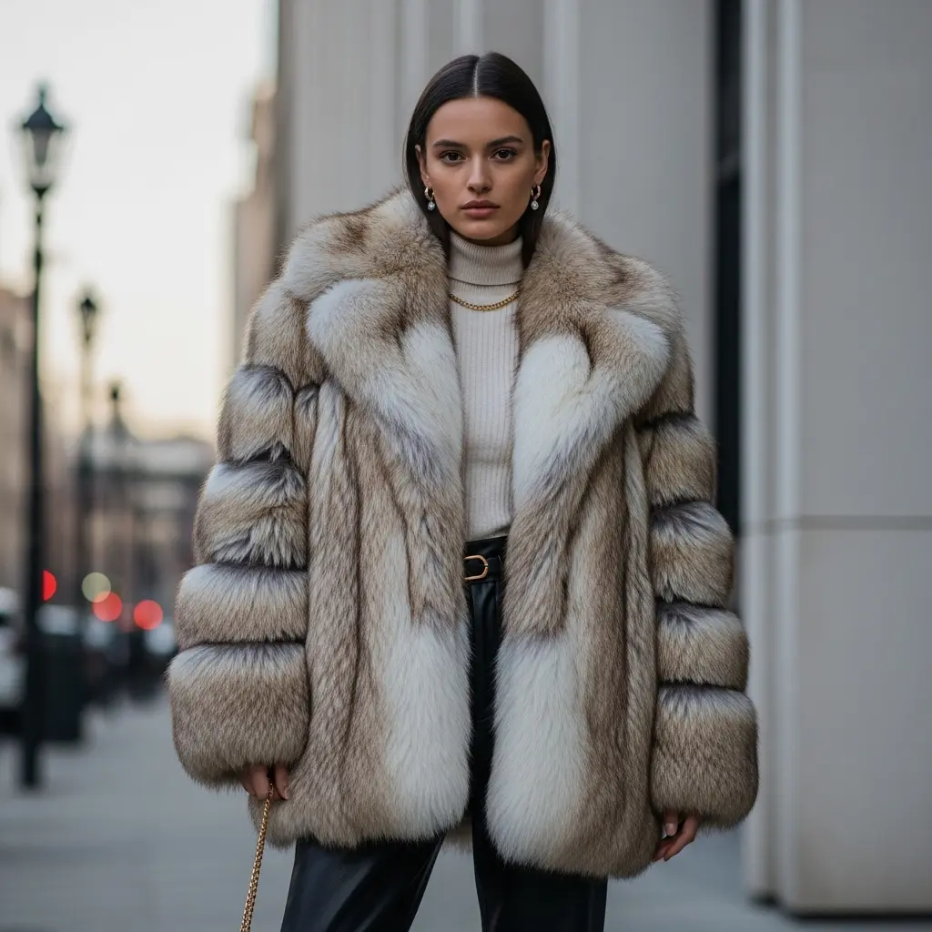 Voluminous faux fur coats