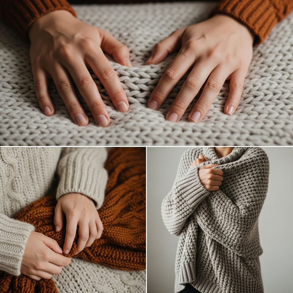 Luxurious knit textures