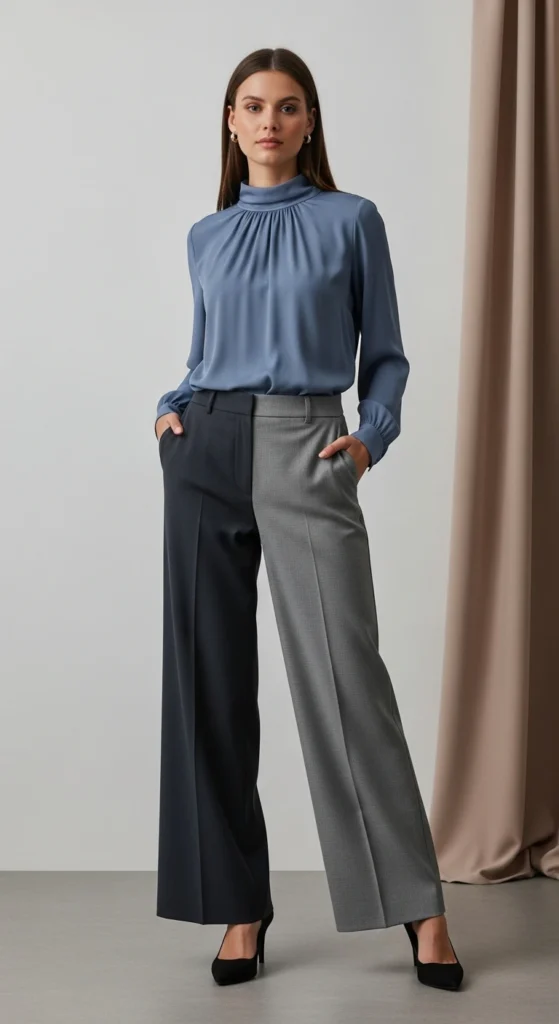 The culottes and blouse pairing
