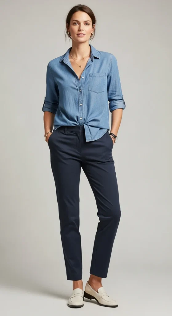 The shift dress and cardigan layer