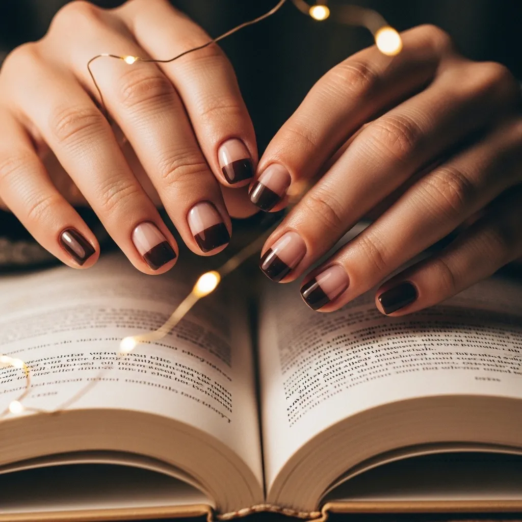 Chocolate Brown Negative Space