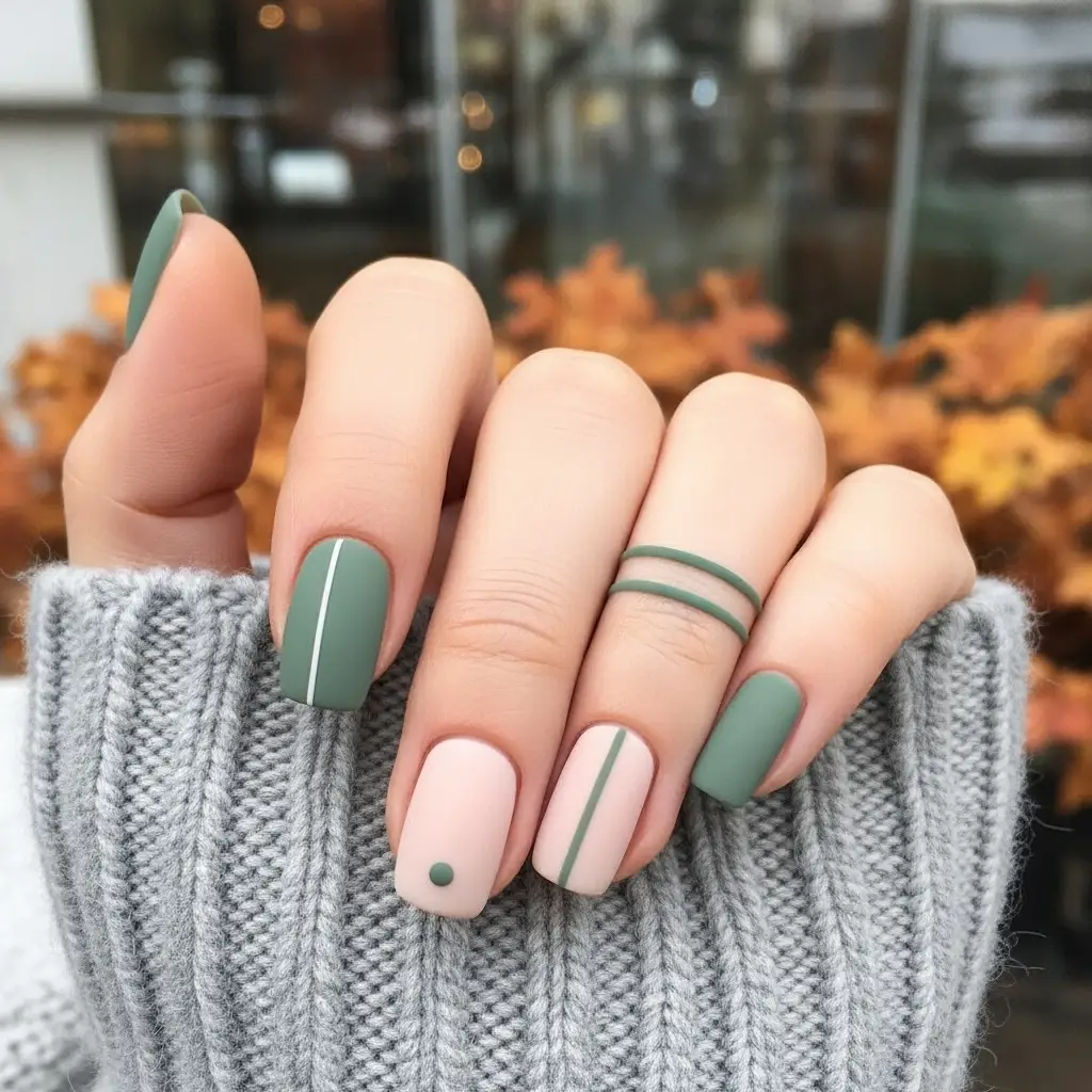 Sage Green Minimalist Lines