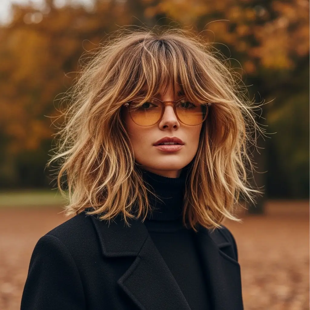 The Shaggy Bob with Curtain Bangs