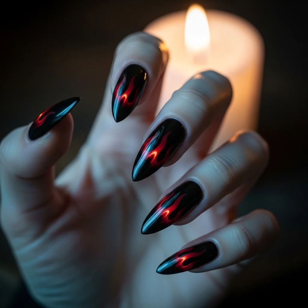  Black Flame Candles