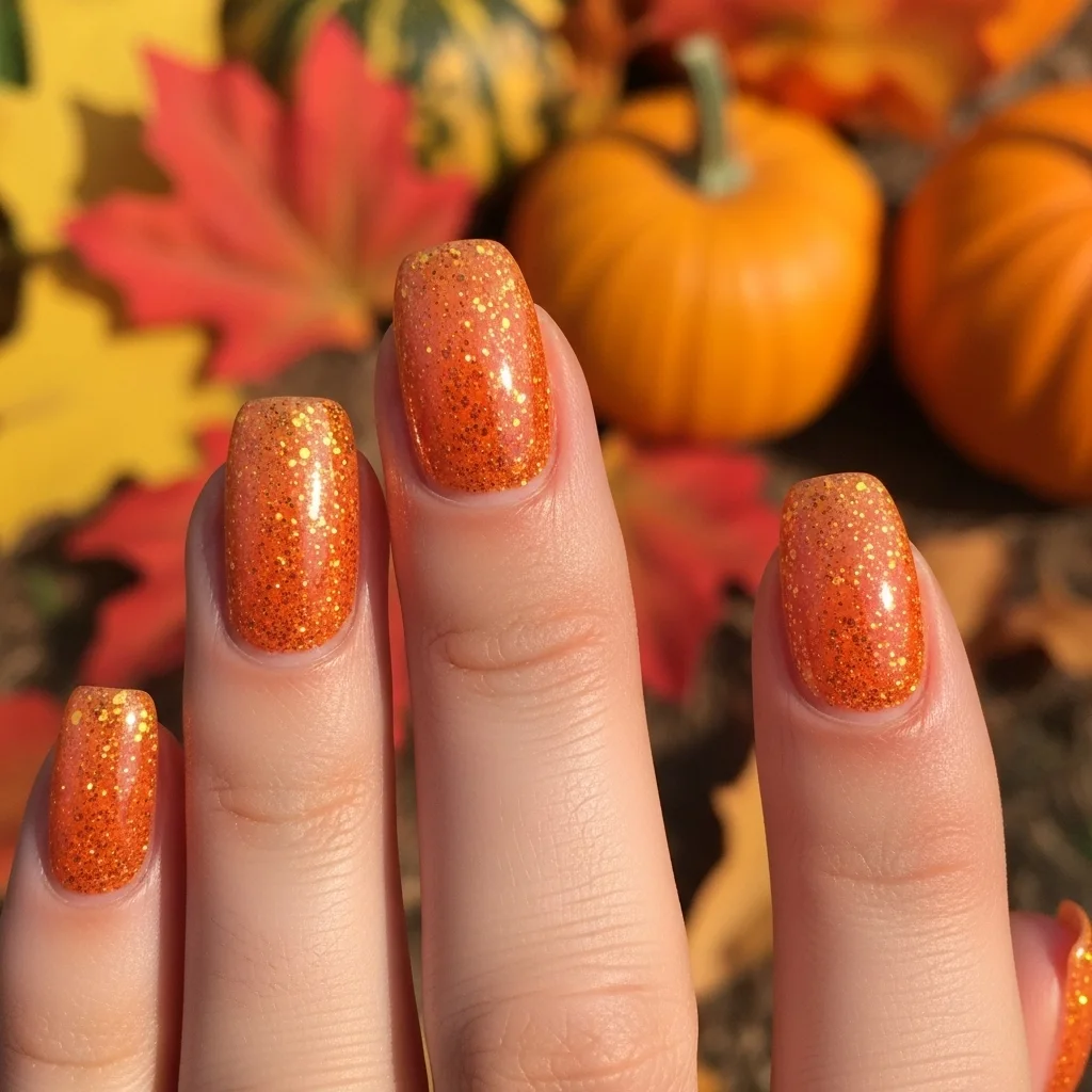 Pumpkin Spice Glitter Gradient
