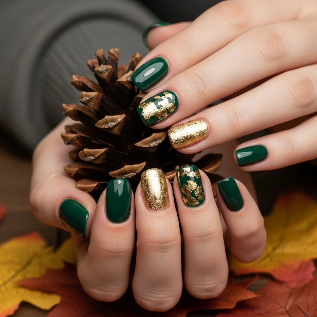 Forest Green with Gold Foil