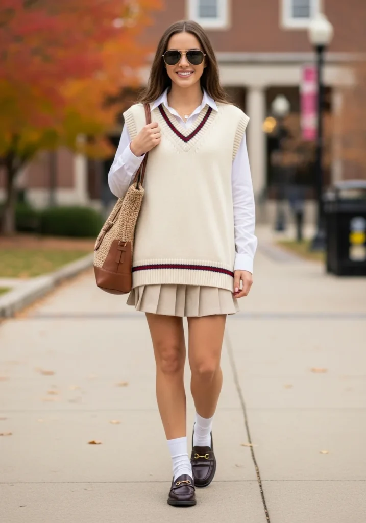 Sweater Vest and Collared Shirt