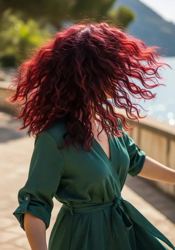 Textured Wine Red Layers