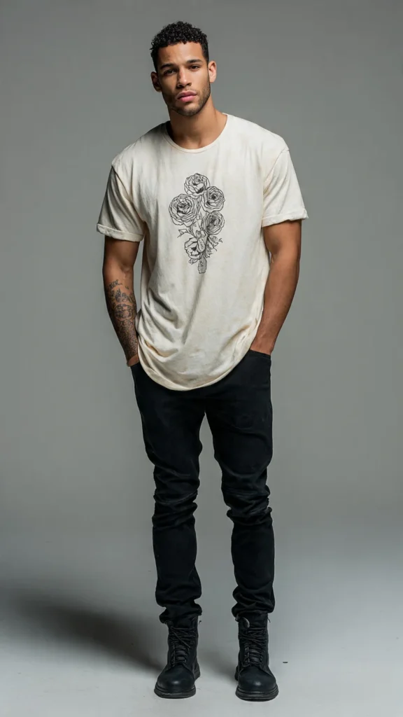 Graphic T-Shirt and Black Jeans