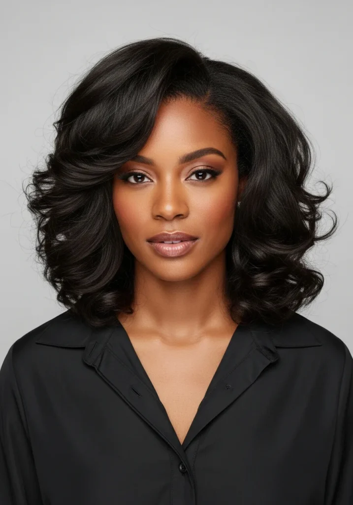 Curly Layered Lob