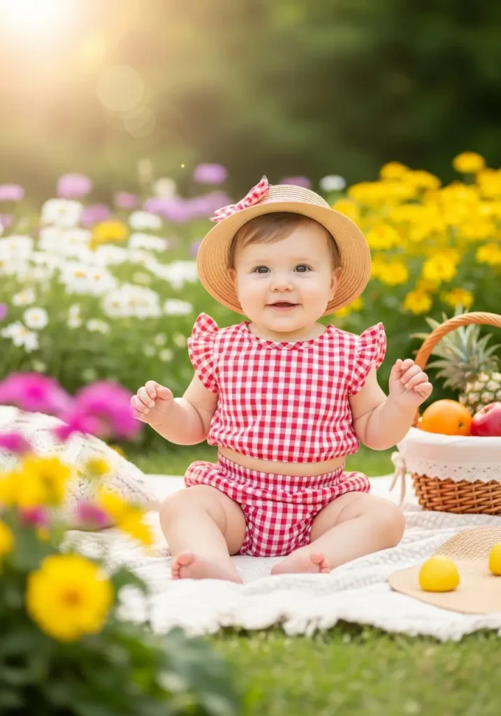 Gingham Two-Piece Set