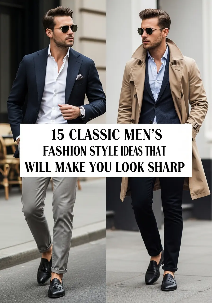 15 Classic Men's Fashion Style Ideas that Will Make You Look Sharp