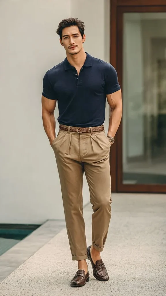 Polo Shirt and Slim Fit Chinos