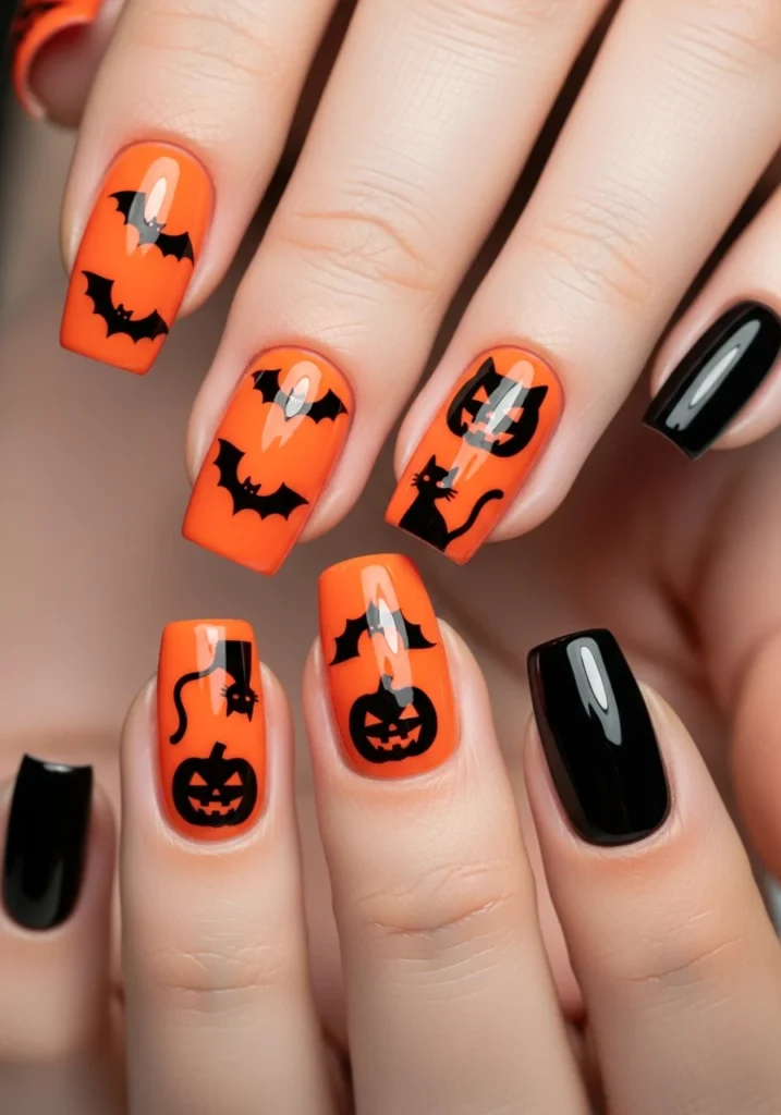 Negative Space Halloween Shapes