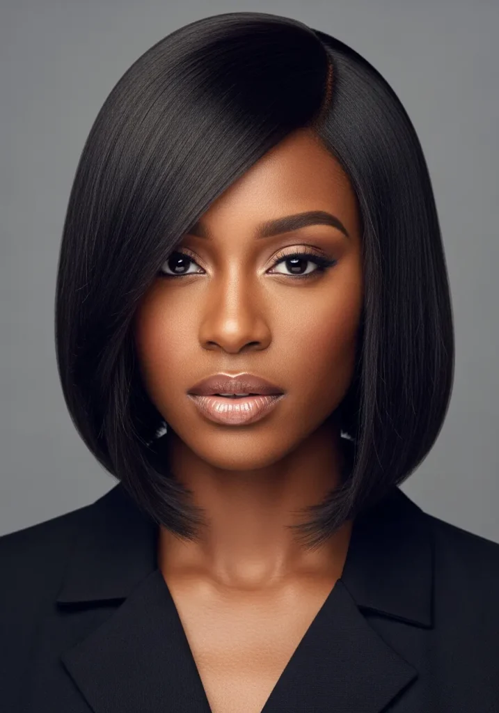 Angled Bob with Face-Framing Layers