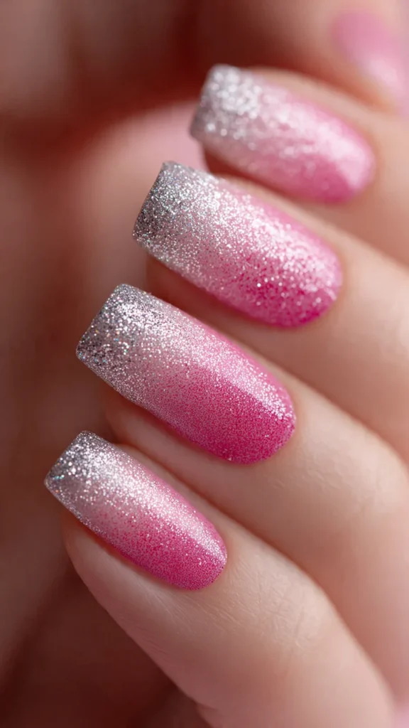 Pink Ombré Glitter Fade