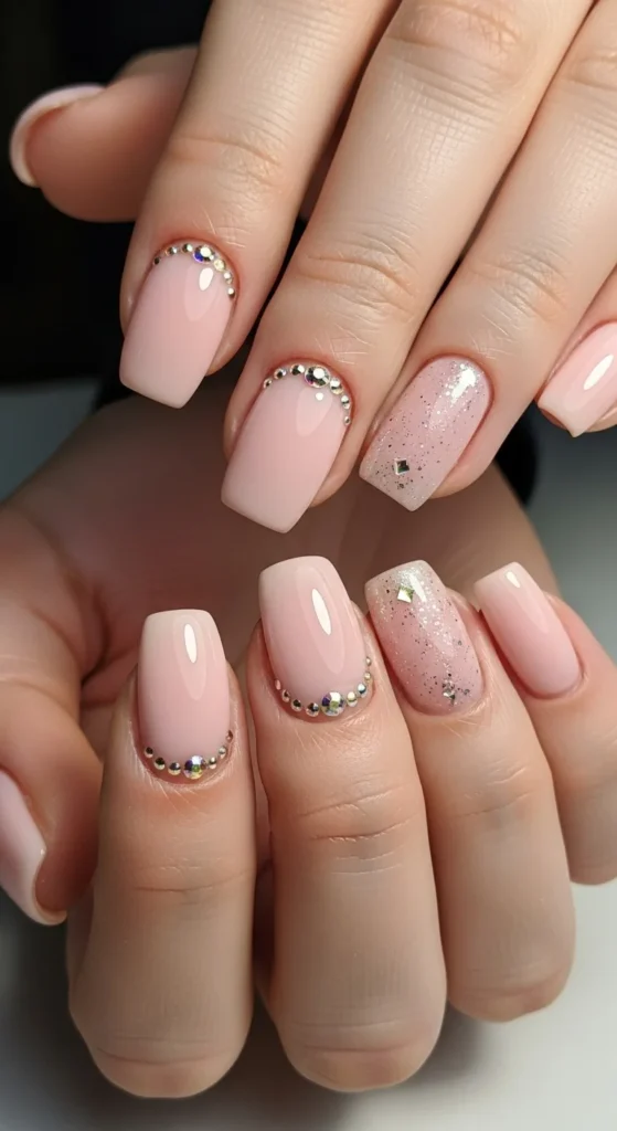 Ballet Pink with Rhinestones