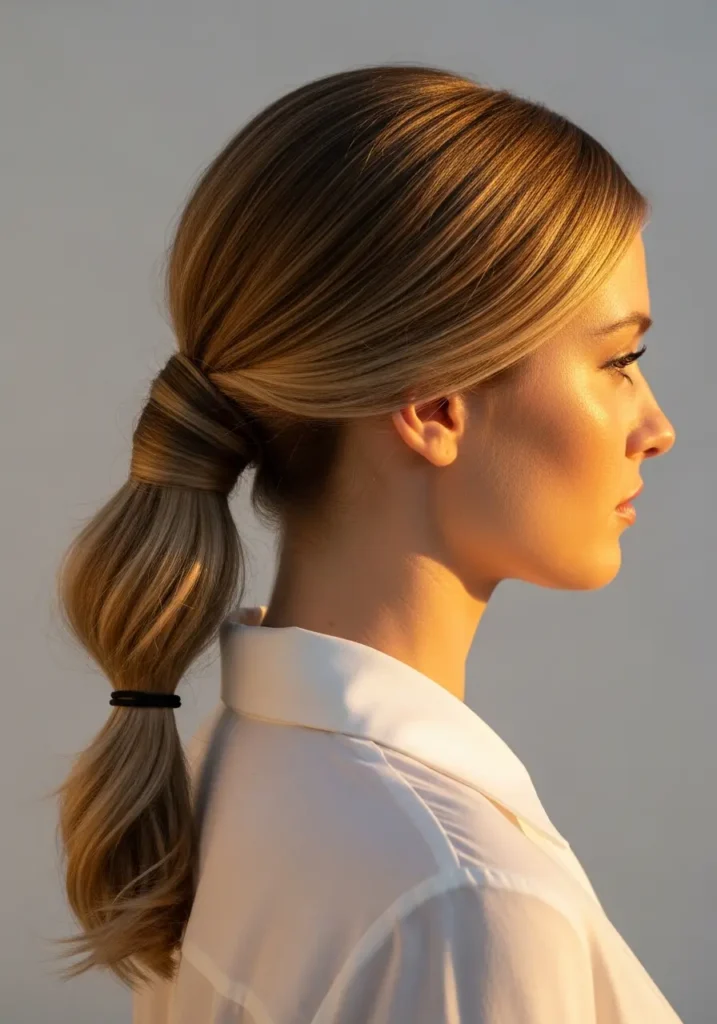 Low Twisted Ponytail