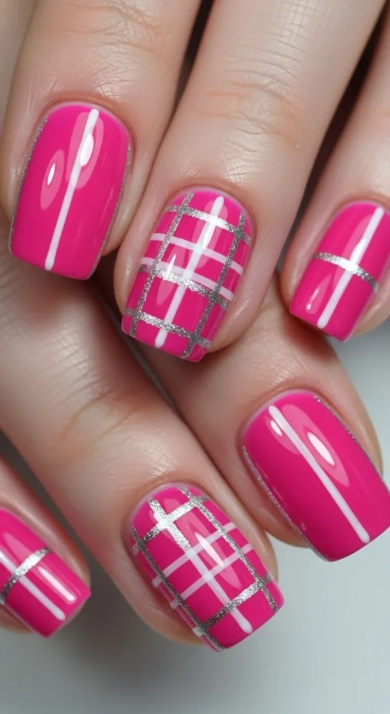 Hot Pink Holiday Plaid
