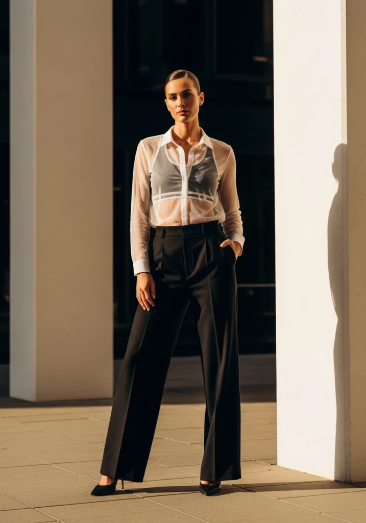 Sheer Layers over Sports Bras