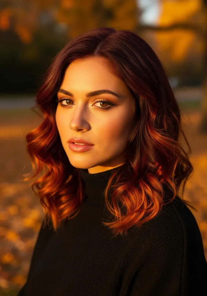 Wine Red with Copper Tones