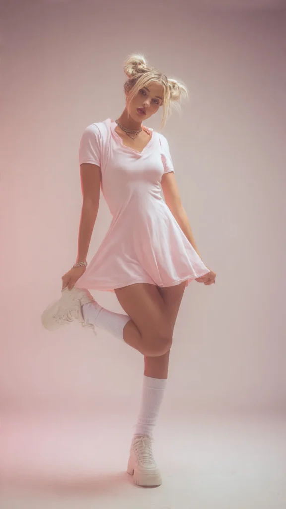 Classic Pink Mini Dress 
