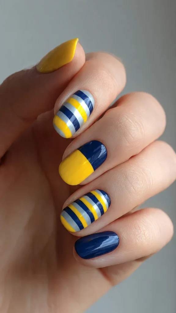 Yellow and Navy Combination