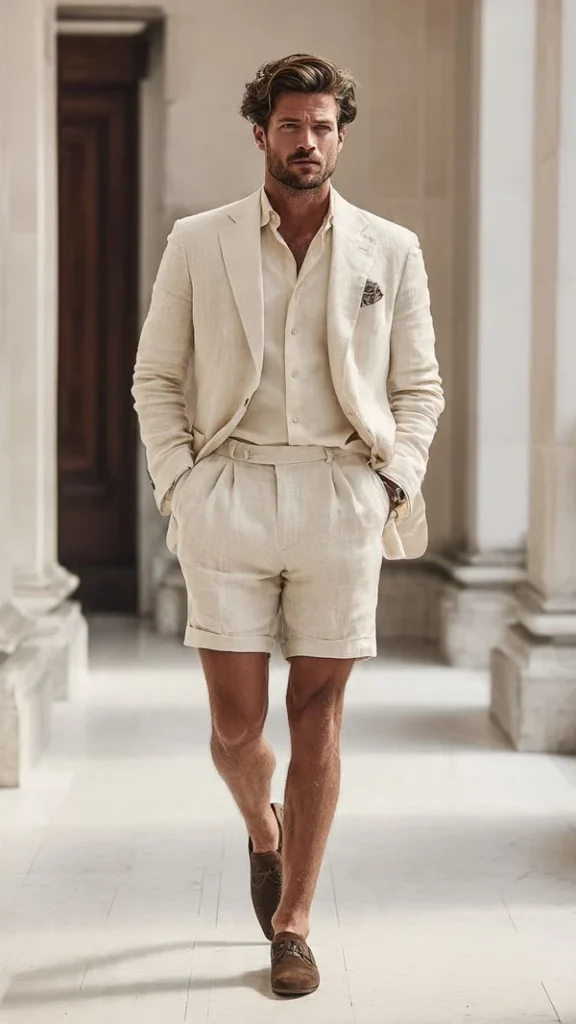  Linen Blazer and Dress Shorts